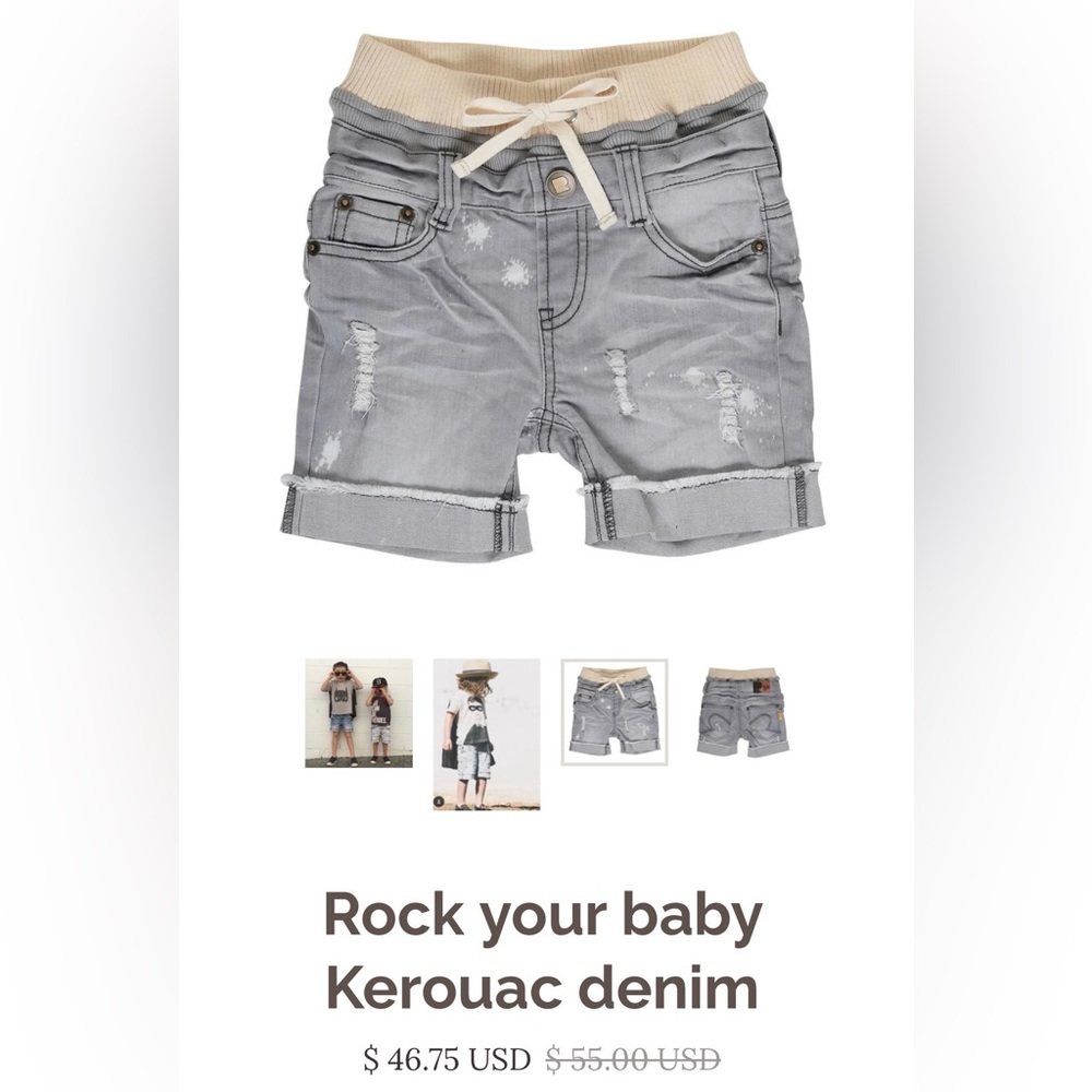 Rock your kid denim boys shorts
